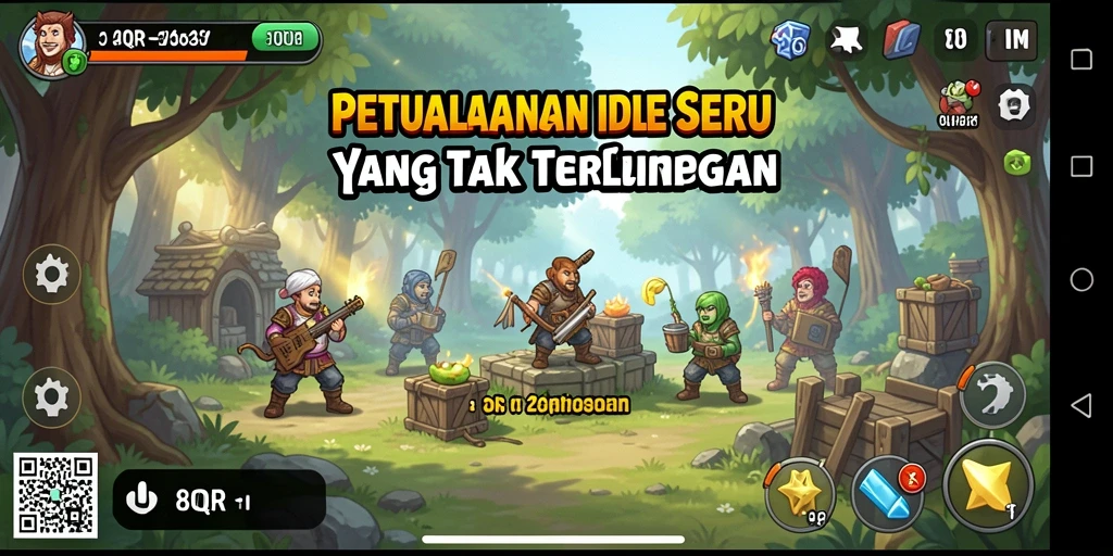 Tangkapan layar menunjukkan gameplay Idle yang mengasyikkan di 8QR.
