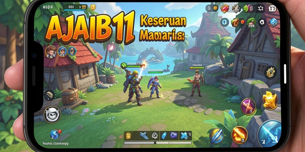 Screenshot AJAIB11 menampilkan gameplay seru dan penuh warna.
