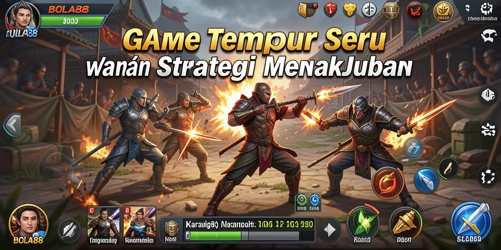 Screenshot utama BOLA88 menampilkan aksi tembak-menembak yang seru dan intens.