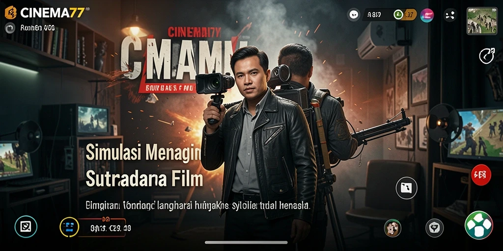 Tampilan gameplay CINEMA77 yang menarik dengan berbagai karakter dan setting film.