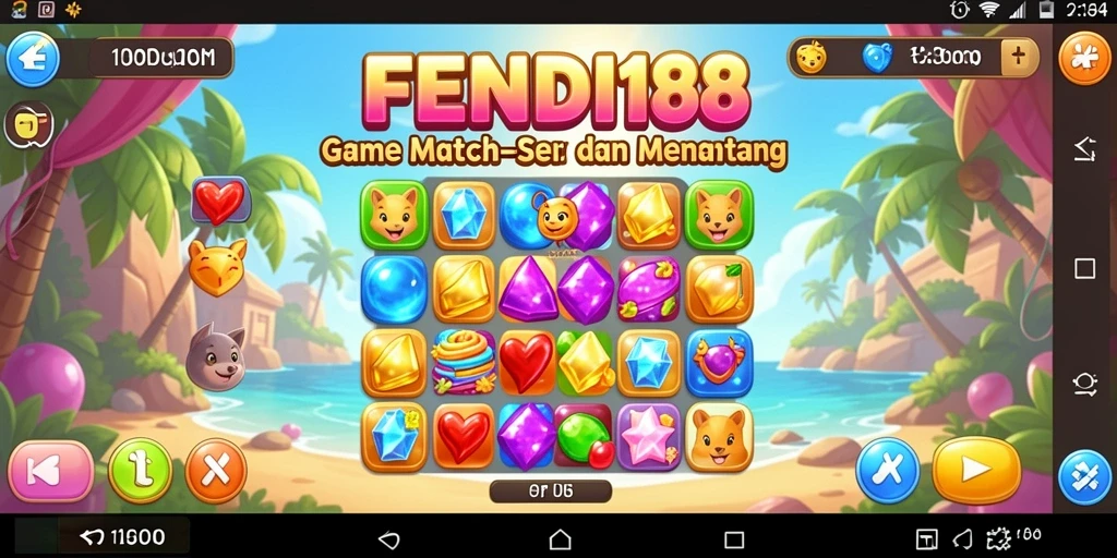 Tampilan gameplay seru FENDI188 dengan elemen yang berwarna-warni.