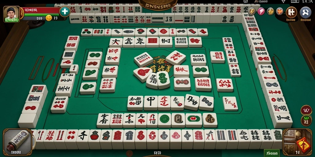 Screenshot utama IDNSERU menampilkan aksi seru permainan Mahjong.