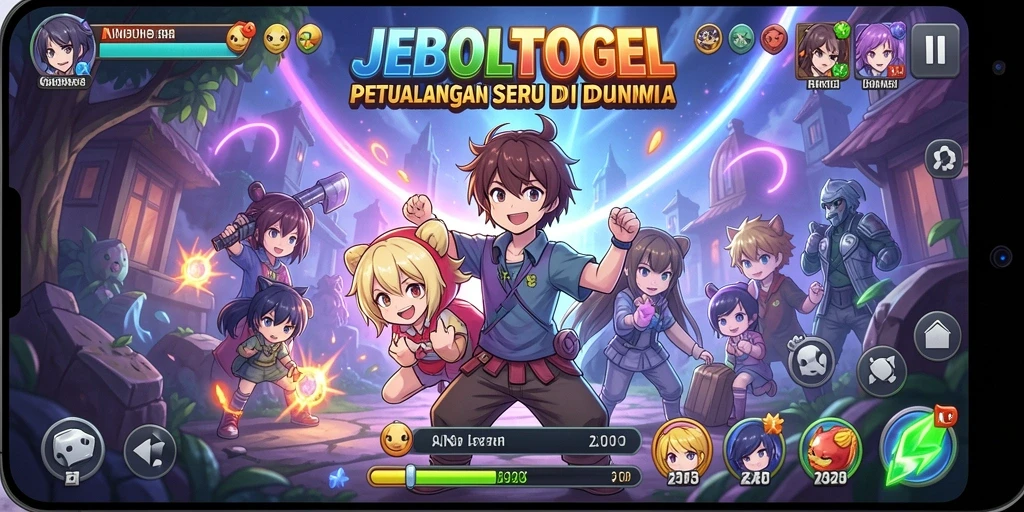 Gameplay seru dalam JEBOLTOGEL yang menampilkan karakter Anime.
