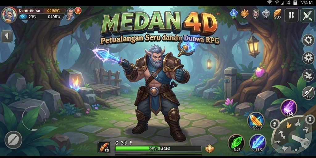 Tangkapan layar MEDAN4D memperlihatkan aksi petualangan RPG yang seru.