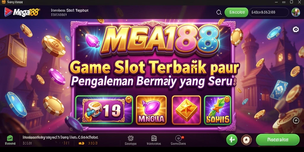 Tampilan memukau dari gameplay slot MEGA188 yang penuh warna.
