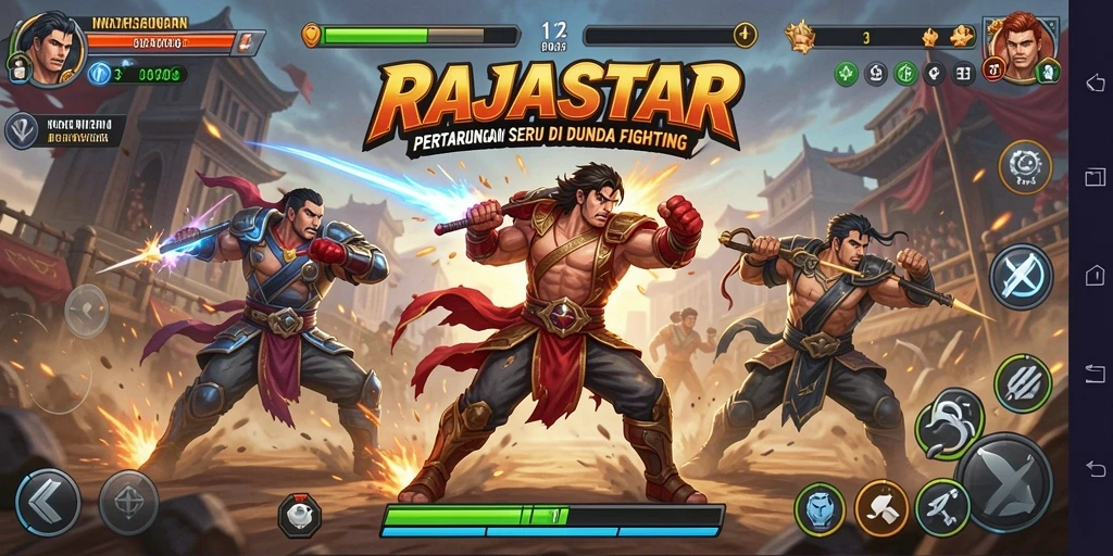 Tampilan keseruan pertarungan dalam RAJASTAR yang mendebarkan.