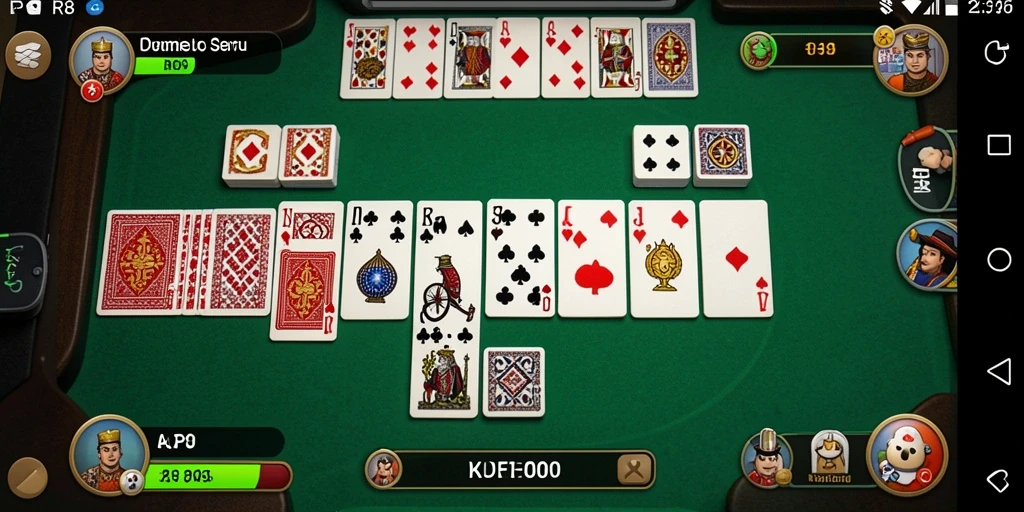 Screenshot utama RP8 menampilkan gameplay Domino yang menarik.