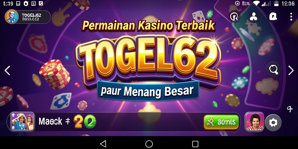 Screenshot dari gameplay seru di TOGEL62, menampilkan keseruan permainan Kasino.