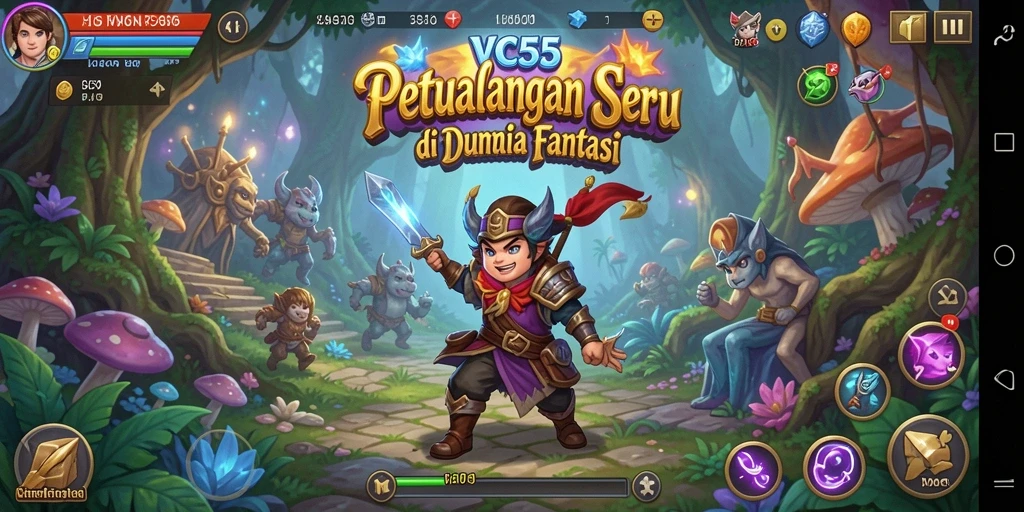 Screenshot VC55 menunjukkan aksi seru dalam petualangan fantastis.
