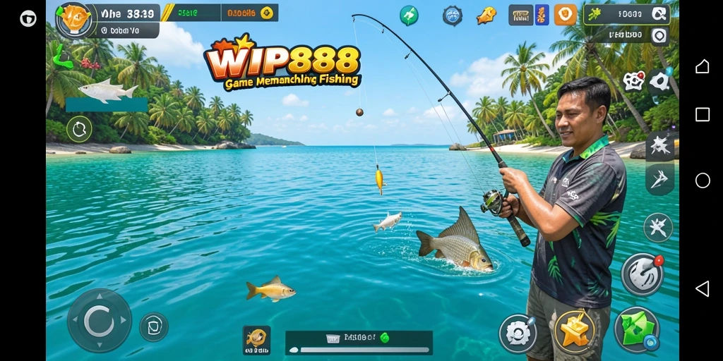 Tangkapan ikan besar di gameplay WP888 yang menarik.